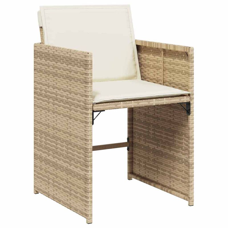 Casa si Gradina - Gradina si terasa - Mobilier exterior - Scaune si sezlonguri gradina - Set de masa pentru gradina 9 pcs Bej poliratan - Infinity.ro