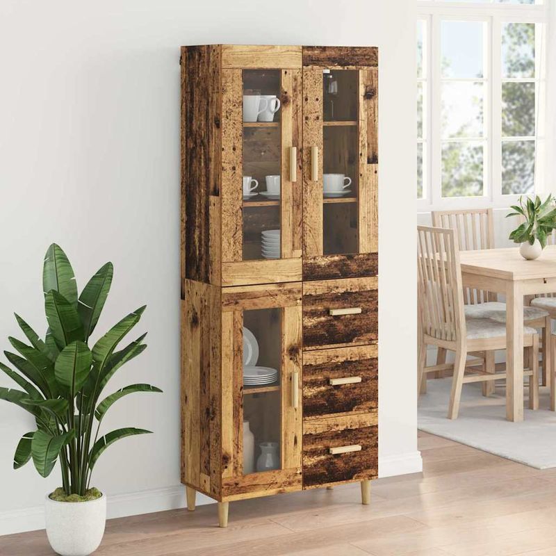 Casa si Gradina - Mobilier - Comode si corpuri - Corpuri bucatarie - Bufet cu sertar Lemn Vechi 69,5 x 34 x 180 cm Lemn compozit - Infinity.ro