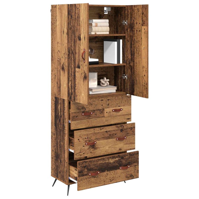 Casa si Gradina - Mobilier - Comode si corpuri - Corpuri bucatarie - Bufet Pe perete Lemn Vechi 69,5 x 34 x 180 cm Lemn compozit - Infinity.ro