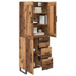 Casa si Gradina - Mobilier - Comode si corpuri - Comode - Bufet cu sertar 2 pcs Lemn Vechi Lemn Stratificat si Sticla - Infinity.ro