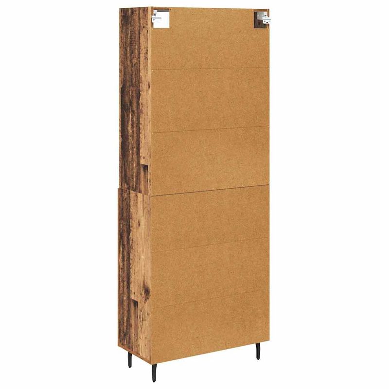 Casa si Gradina - Mobilier - Comode si corpuri - Corpuri bucatarie - Bufet Lemn Vechi 69,5 x 34 x 180 cm Lemn Stratificat si Sticla - Infinity.ro