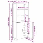 Casa si Gradina - Mobilier - Comode si corpuri - Corpuri bucatarie - Bufet Lemn Vechi 69,5 x 34 x 180 cm Lemn Stratificat si Sticla - Infinity.ro