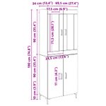 Casa si Gradina - Mobilier - Comode si corpuri - Comode - Bufet 2 pcs Stejar Negru Lemn compozit - Infinity.ro