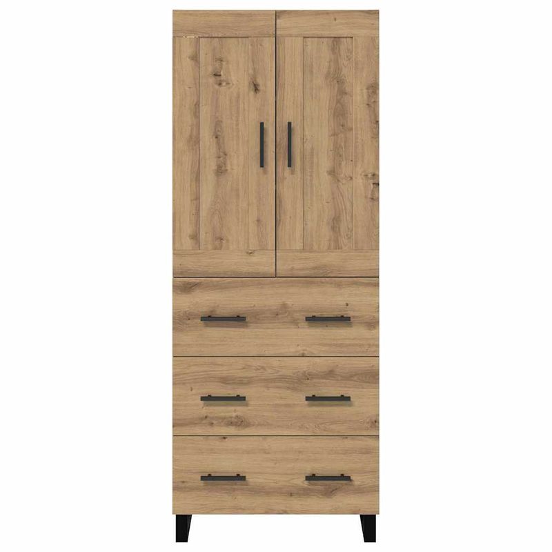 Casa si Gradina - Mobilier - Comode si corpuri - Comode - Bufet 2 pcs Stejar Artizanal Lemn Stratificat si Sticla - Infinity.ro