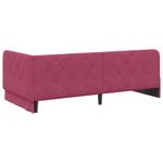 Casa si Gradina - Mobilier - Paturi si accesorii - Paturi - Cadru de pat coltar cu saltea Rosu Vin 100 x 200 cm Catifea - Infinity.ro