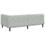 Casa si Gradina - Mobilier - Paturi si accesorii - Paturi - Cadru de pat coltar cu saltea Gri deschis 100 x 200 cm Catifea - Infinity.ro