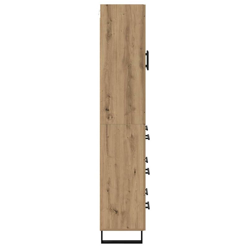 Casa si Gradina - Mobilier - Comode si corpuri - Comode - Bufet 2 pcs Stejar Artizanal Lemn Stratificat si Sticla - Infinity.ro