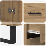 Casa si Gradina - Mobilier - Comode si corpuri - Comode - Bufet 2 pcs Stejar Artizanal Lemn Stratificat si Sticla - Infinity.ro