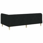 Casa si Gradina - Mobilier - Paturi si accesorii - Paturi - Cadru de pat coltar cu saltea Negru 90 x 200 cm tesatura - Infinity.ro