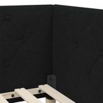 Casa si Gradina - Mobilier - Paturi si accesorii - Paturi - Cadru de pat coltar cu saltea Negru 90 x 200 cm tesatura - Infinity.ro