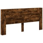 Casa si Gradina - Mobilier - Paturi si accesorii - Accesorii paturi - Tablie de pat cu LED, albastru, 183x16x118/128 cm, textil - Infinity.ro