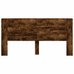 Casa si Gradina - Mobilier - Paturi si accesorii - Accesorii paturi - Tablie de pat cu LED, albastru, 183x16x118/128 cm, textil - Infinity.ro