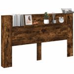 Casa si Gradina - Mobilier - Paturi si accesorii - Accesorii paturi - Tablie de pat cu LED, albastru, 183x16x118/128 cm, textil - Infinity.ro