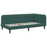 Casa si Gradina - Mobilier - Paturi si accesorii - Paturi - Cadru de pat coltar cu saltea Verde inchis 100 x 200 cm Catifea - Infinity.ro