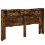 Casa si Gradina - Mobilier - Paturi si accesorii - Accesorii paturi - Tablie de pat cu LED, albastru, 183x16x118/128 cm, textil - Infinity.ro
