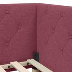 Casa si Gradina - Mobilier - Paturi si accesorii - Paturi - Cadru de pat coltar cu saltea Rosu Vin 100 x 200 cm tesatura - Infinity.ro