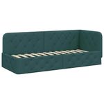 Casa si Gradina - Mobilier - Paturi si accesorii - Paturi - Cadru de pat coltar cu saltea Verde inchis 80 x 200 cm tesatura - Infinity.ro