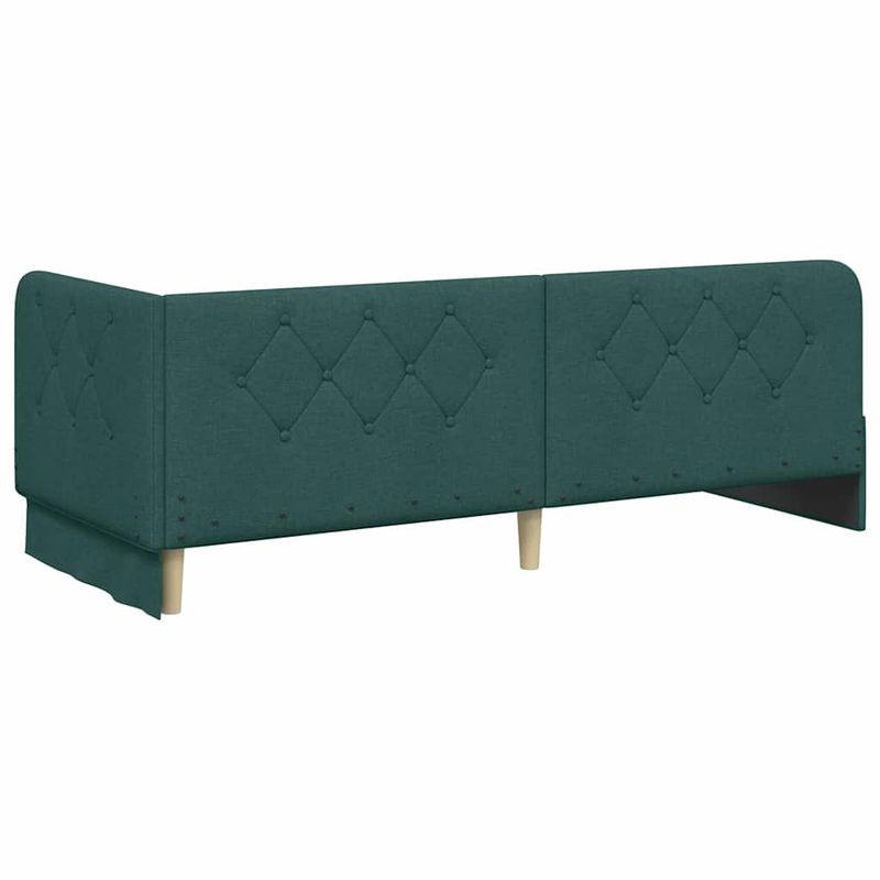 Casa si Gradina - Mobilier - Paturi si accesorii - Paturi - Cadru de pat coltar cu saltea Verde inchis 80 x 200 cm tesatura - Infinity.ro