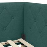Casa si Gradina - Mobilier - Paturi si accesorii - Paturi - Cadru de pat coltar cu saltea Verde inchis 80 x 200 cm tesatura - Infinity.ro