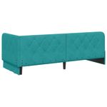 Casa si Gradina - Mobilier - Paturi si accesorii - Paturi - Cadru de pat coltar cu saltea Turcoaz 80 x 200 cm Catifea - Infinity.ro