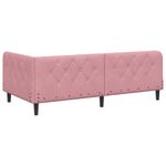 Casa si Gradina - Mobilier - Paturi si accesorii - Paturi - Cadru de pat coltar cu saltea Roz 100 x 200 cm Catifea - Infinity.ro