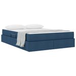 Casa si Gradina - Mobilier - Paturi si accesorii - Paturi - Pat cu saltea si spatiu de depozitare albastru 140 x 190 cm - Infinity.ro