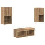 Casa si Gradina - Mobilier - Comode si corpuri - Comode - Dulapuri pentru TV 4 pcs Stejar Artizanal 30,5 x 30 x 60 cm - Infinity.ro