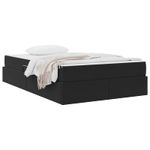 Casa si Gradina - Mobilier - Paturi si accesorii - Paturi - Pat cu saltea si spatiu de depozitare Negru 120 x 190 cm - Infinity.ro