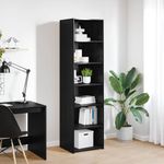 Casa si Gradina - Mobilier - Comode si corpuri - Comode - Dulap Stejar Negru 50 x 41 x 185 cm Lemn compozit - Infinity.ro