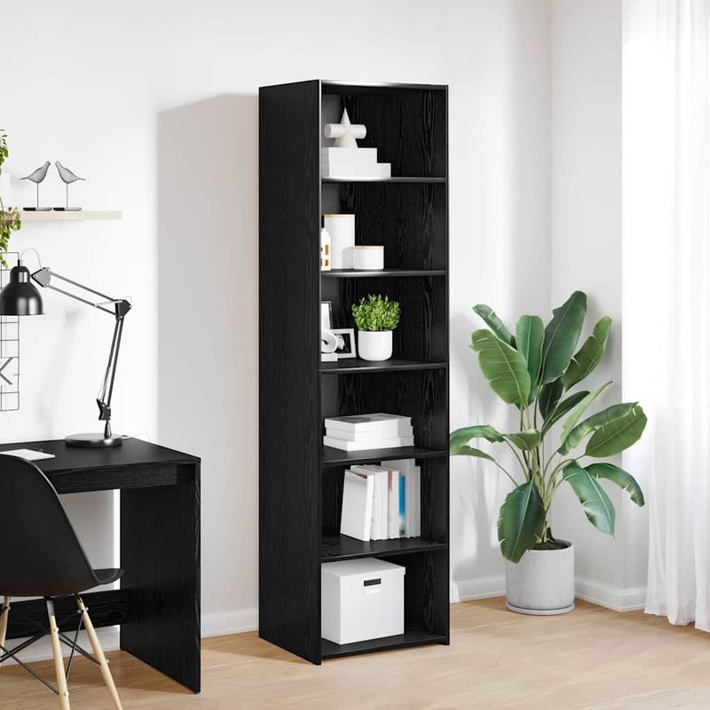Casa si Gradina - Mobilier - Comode si corpuri - Comode - Dulap Stejar Negru 50 x 41 x 185 cm Lemn compozit - Infinity.ro