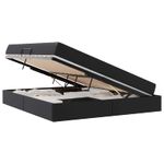 Casa si Gradina - Mobilier - Paturi si accesorii - Paturi - Pat cu saltea si spatiu de depozitare Negru 160 x 200 cm - Infinity.ro