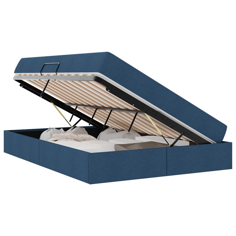 Casa si Gradina - Mobilier - Paturi si accesorii - Paturi - Pat cu saltea si spatiu de depozitare albastru 140 x 190 cm - Infinity.ro