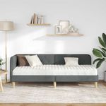 Casa si Gradina - Mobilier - Paturi si accesorii - Paturi - Cadru de pat coltar cu saltea Gri inchis 80 x 200 cm tesatura - Infinity.ro