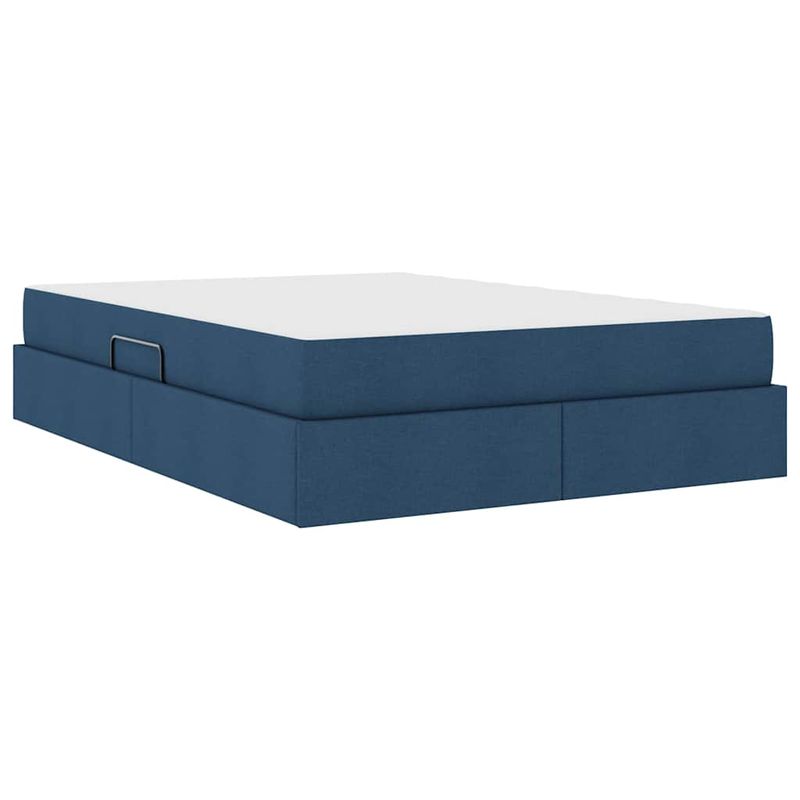 Casa si Gradina - Mobilier - Paturi si accesorii - Paturi - Pat cu saltea si spatiu de depozitare albastru 140 x 190 cm - Infinity.ro