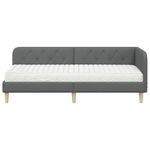 Casa si Gradina - Mobilier - Paturi si accesorii - Paturi - Cadru de pat coltar cu saltea Gri inchis 80 x 200 cm tesatura - Infinity.ro