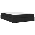 Casa si Gradina - Mobilier - Paturi si accesorii - Paturi - Pat cu saltea si spatiu de depozitare Negru 140 x 190 cm - Infinity.ro
