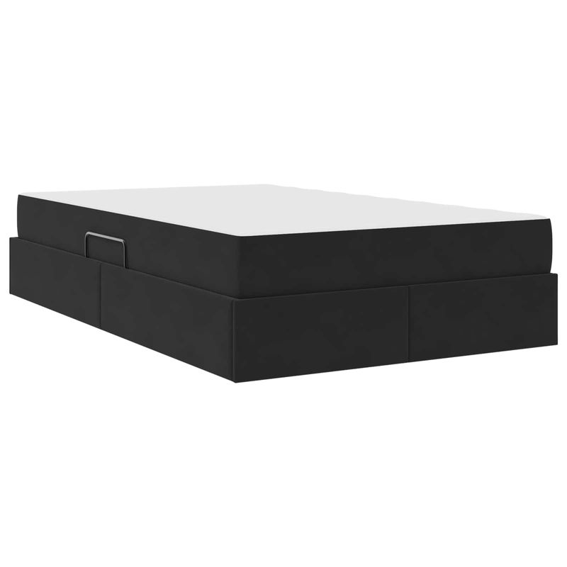 Casa si Gradina - Mobilier - Paturi si accesorii - Paturi - Pat cu saltea si spatiu de depozitare Negru 120 x 190 cm - Infinity.ro