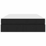 Casa si Gradina - Mobilier - Paturi si accesorii - Paturi - Pat cu saltea si spatiu de depozitare Negru 140 x 190 cm - Infinity.ro