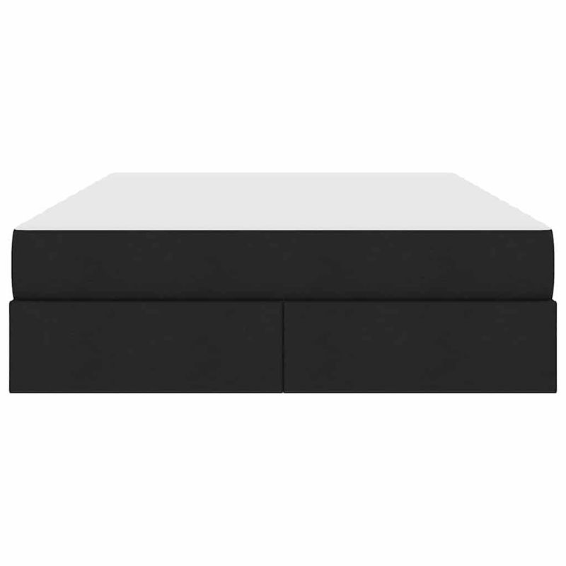 Casa si Gradina - Mobilier - Paturi si accesorii - Paturi - Pat cu saltea si spatiu de depozitare Negru 140 x 190 cm - Infinity.ro