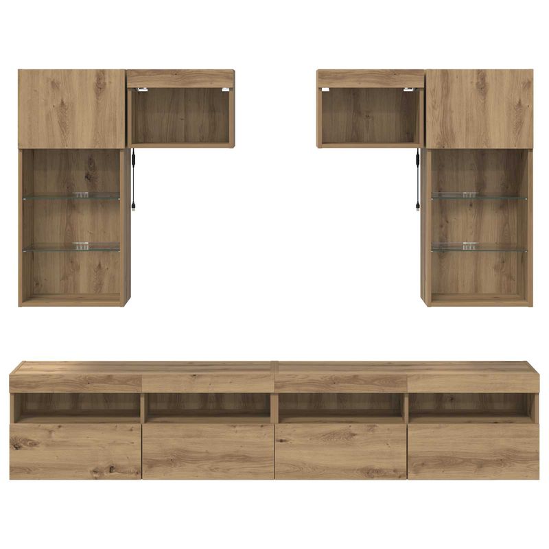 Casa si Gradina - Mobilier - Comode si corpuri - Comode - Unitati pentru Pereti de TV 6 pcs Lemn Vechi 100 x 30 x 40 cm - Infinity.ro