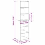 Casa si Gradina - Mobilier - Comode si corpuri - Comode - Dulap Stejar Negru 50 x 41 x 185 cm Lemn compozit - Infinity.ro