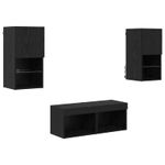 Casa si Gradina - Mobilier - Comode si corpuri - Comode - Dulapuri pentru TV 4 pcs Stejar Negru 30,5 x 30 x 60 cm - Infinity.ro