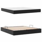 Casa si Gradina - Mobilier - Paturi si accesorii - Paturi - Pat cu saltea si spatiu de depozitare Negru 160 x 200 cm - Infinity.ro
