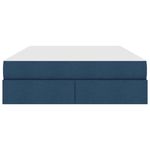 Casa si Gradina - Mobilier - Paturi si accesorii - Paturi - Pat cu saltea si spatiu de depozitare albastru 140 x 190 cm - Infinity.ro