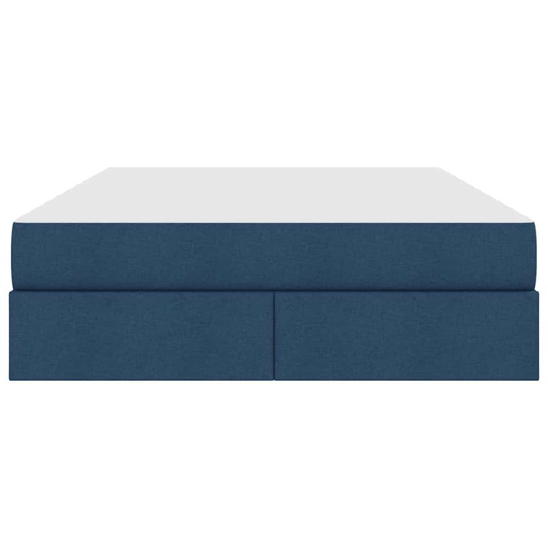 Casa si Gradina - Mobilier - Paturi si accesorii - Paturi - Pat cu saltea si spatiu de depozitare albastru 140 x 190 cm - Infinity.ro