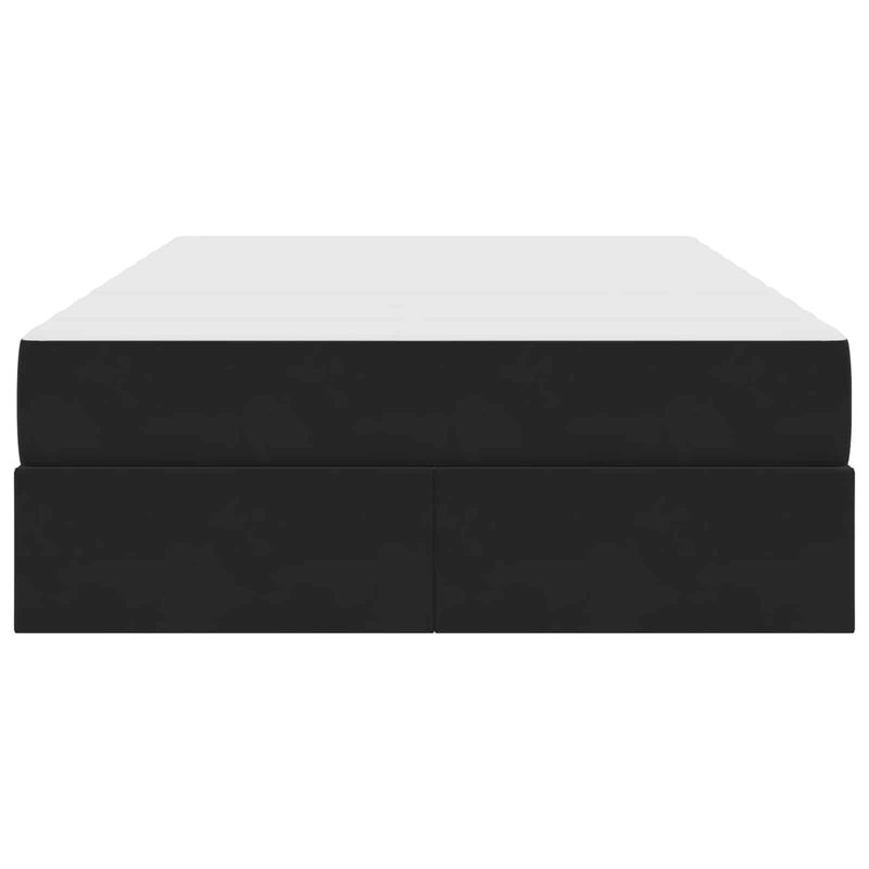 Casa si Gradina - Mobilier - Paturi si accesorii - Paturi - Pat cu saltea si spatiu de depozitare Negru 120 x 190 cm - Infinity.ro