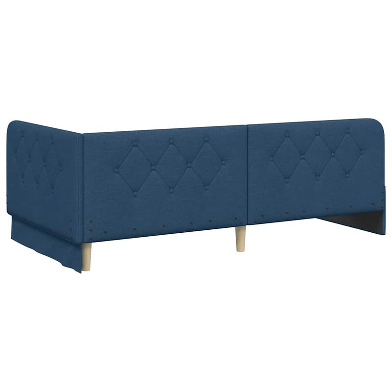Casa si Gradina - Mobilier - Paturi si accesorii - Paturi - Cadru de pat coltar cu saltea albastru 90 x 190 cm tesatura - Infinity.ro