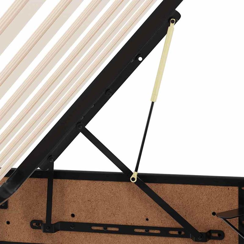 Casa si Gradina - Mobilier - Paturi si accesorii - Paturi - Pat cu saltea si spatiu de depozitare Negru 160 x 200 cm - Infinity.ro