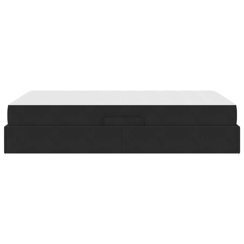 Casa si Gradina - Mobilier - Paturi si accesorii - Paturi - Pat cu saltea si spatiu de depozitare Negru 120 x 190 cm - Infinity.ro