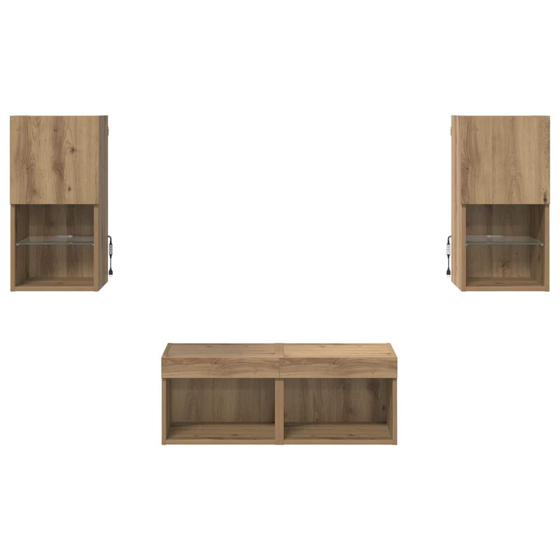 Casa si Gradina - Mobilier - Comode si corpuri - Comode - Dulapuri pentru TV 4 pcs Stejar Artizanal 30,5 x 30 x 60 cm - Infinity.ro